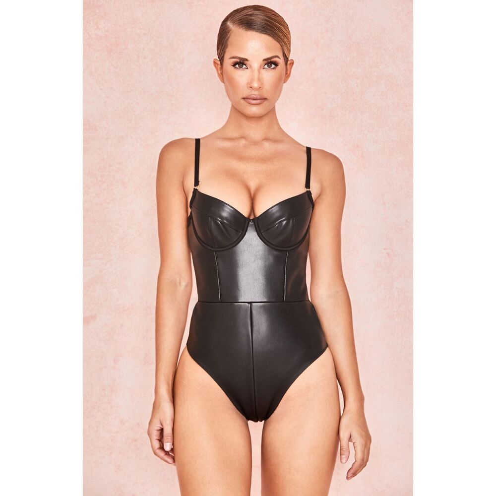 House of CB Black Bodysuit